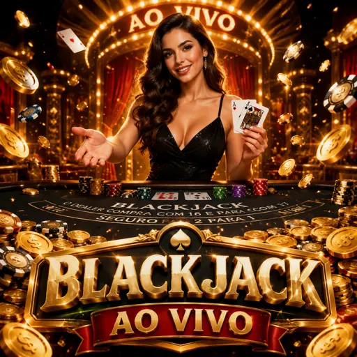 Mesa de blackjack ao vivo com crupiê real distribuindo cartas