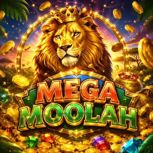Mega Moolah slot com tema de safári e contador de jackpot progressivo