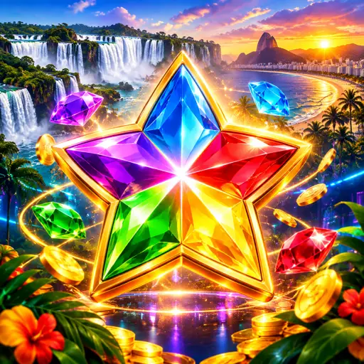 Starburst slot com gemas coloridas brilhando em fundo escuro